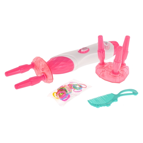 Zestaw do Warkoczy 2w1 dla dzieci 5+ Maszynka do zaplatania + 2 Wymienne Nasadki + 50 Gumek do włosów + Grzebień