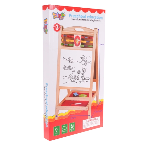 Drewniana Dwustronna Tablica Z Liczydłem