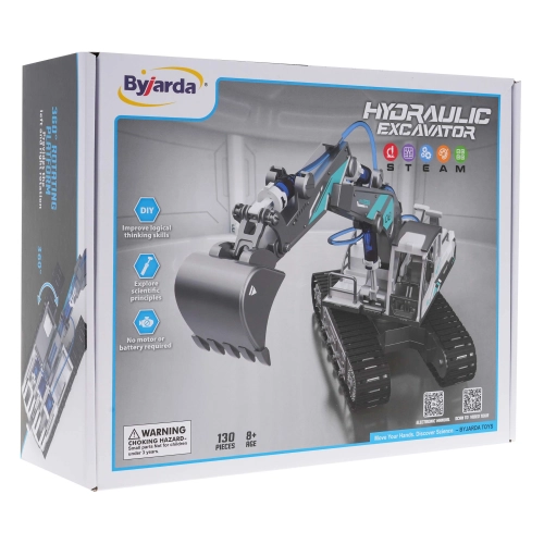 Koparka Hydrauliczna do Składania dla dzieci 8+ Ruchome elementy + Części konstrukcyjne 130 el.