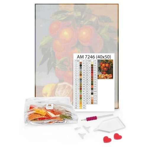 Diamentowa mozaika Poprzez fale 40x50 Płótno + Cyrkonie + Rysik 3w1 + Kleje