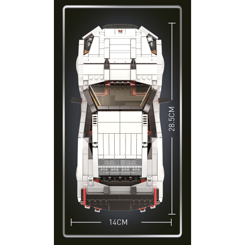 Zestaw Klocków Autko 1034el.Białe