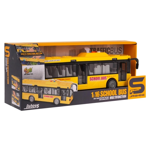 Autobus Żółty Z Funkcją Świateł i Dźwięku