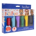 Zestaw do malowania twarzy, farby 6 Kolorów