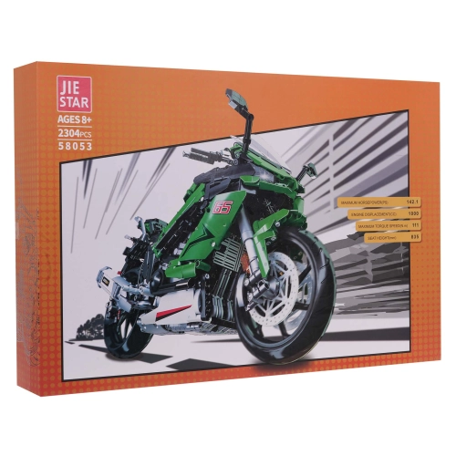 Zestaw Klocków technicznych Motocykl Sportowy Zielony 2304el.