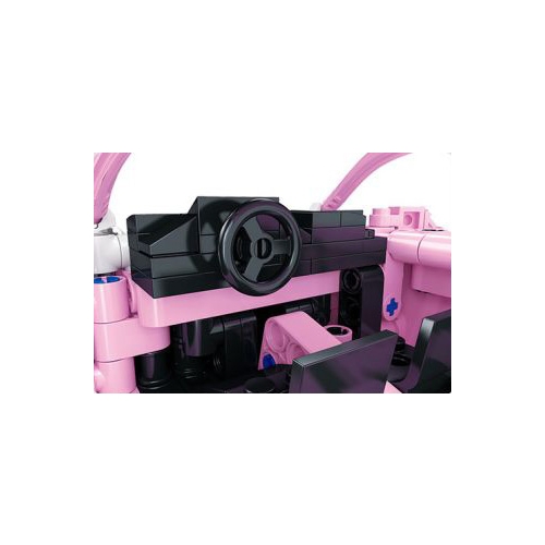 Zestaw Klocków Autko Sportowe Różowe 652el.