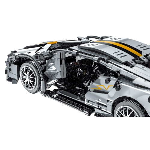 Zestaw Klocków Autko Sportowe Szare 1356el.