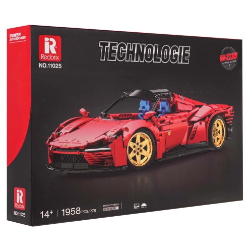 Zestaw Klocków Auto Sportowe Czerwone 1958el.