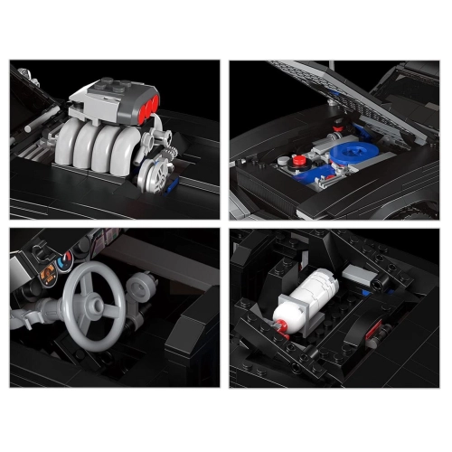 Klocki Auto Sportowe Bohatera Szybkich Czarne 1439el.