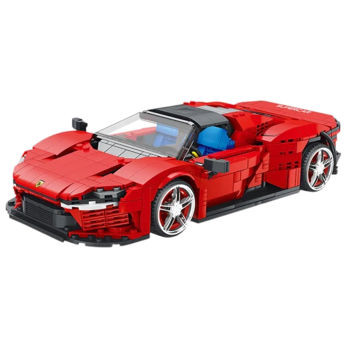 Zestaw Klocków Auto Sportowe Czerwone 1168el.