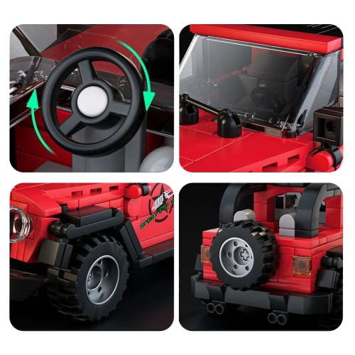 Zestaw Klocków Autko 414el. Czerwone : 27058 Mould King