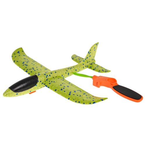 Styropianowy Samolot z Ręczną Wyrzutnią Zielony