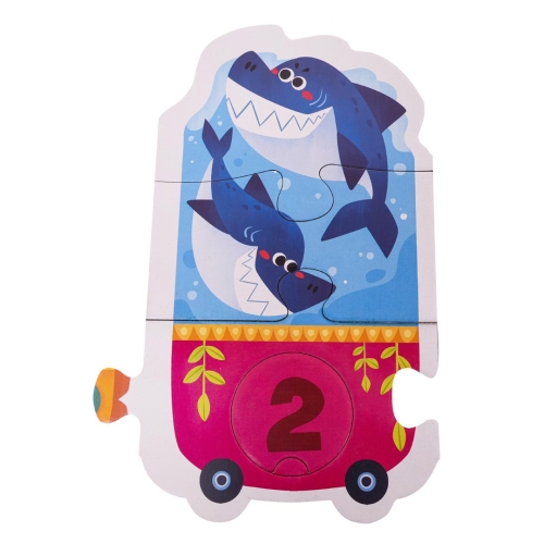 Gra Edukacyjna Matematyczna Wagoniki – Nauka Cyfr 1-10, 40 Elementów, 3+