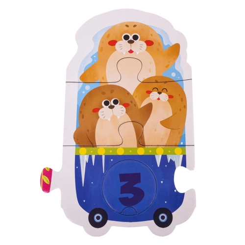 Gra Edukacyjna Matematyczna Wagoniki – Nauka Cyfr 1-10, 40 Elementów, 3+