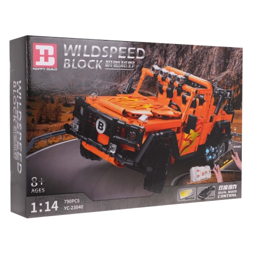 Zestaw Klocków Auto Terenowe Pomarańczowe R/C 790el.