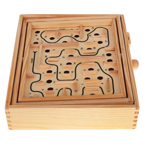 Drewniana Gra Zręcznościowa Labirynt