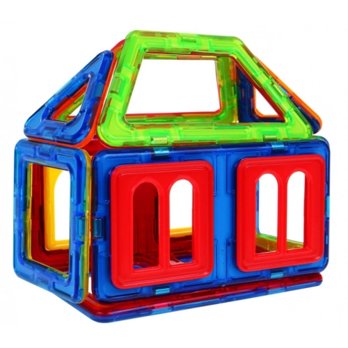 Mini zestaw Klocki magnetyczne dla dzieci 3+ Kolorowe elementy 13 szt. + Wzornik konstrukcji