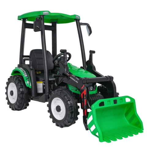 Pojazd MEGA Traktor D68 Z Przyczepką Zielony