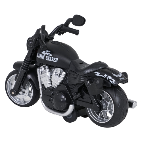 Metalowy Motocykl Czarny z Funkcją Świateł i Dźwięku