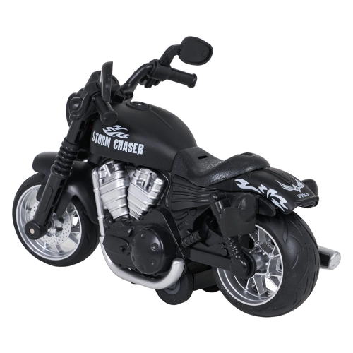 Metalowy Motocykl Czarny z Funkcją Świateł i Dźwięku
