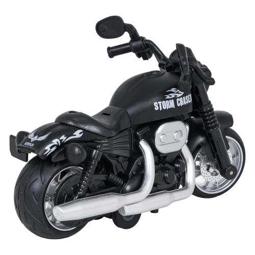 Metalowy Motocykl Czarny z Funkcją Świateł i Dźwięku