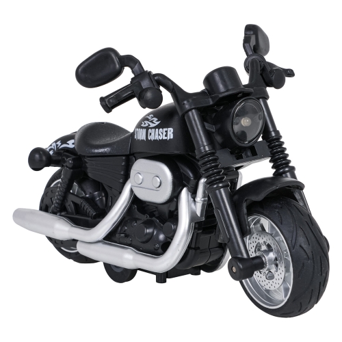 Metalowy Motocykl Czarny z Funkcją Świateł i Dźwięku