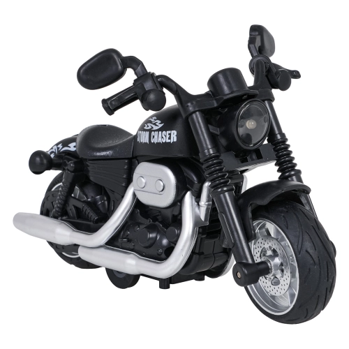 Metalowy Motocykl Czarny z Funkcją Świateł i Dźwięku