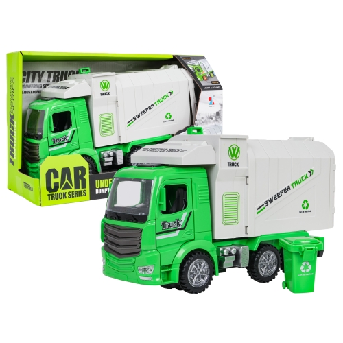 Śmieciarka z Funkcją Świateł i Dźwięku Zielona