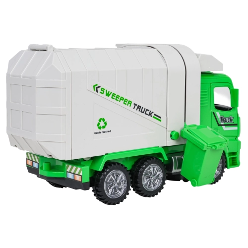 Śmieciarka z Funkcją Świateł i Dźwięku Zielona