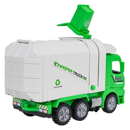 Śmieciarka z Funkcją Świateł i Dźwięku Zielona