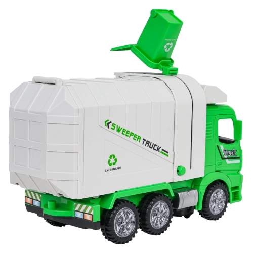 Śmieciarka z Funkcją Świateł i Dźwięku Zielona