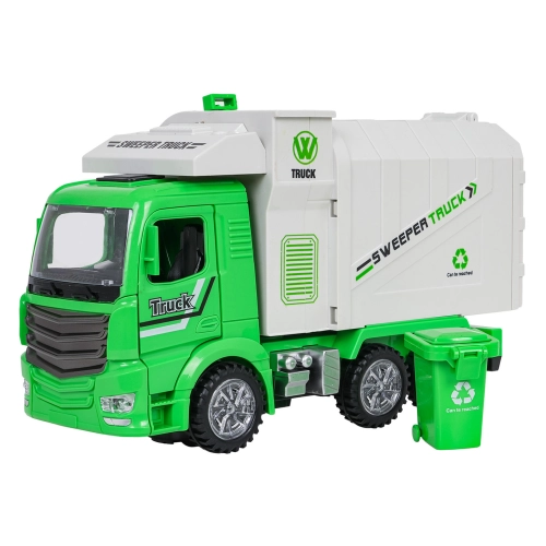 Śmieciarka z Funkcją Świateł i Dźwięku Zielona