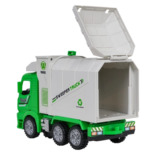 Śmieciarka z Funkcją Świateł i Dźwięku Zielona