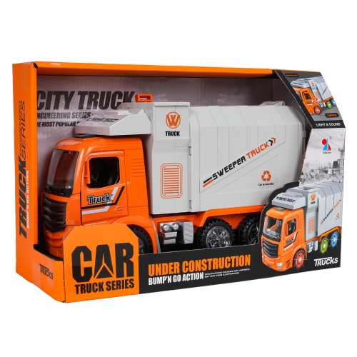 Śmieciarka z Funkcją Świateł i Dźwięku Pomarańczowa