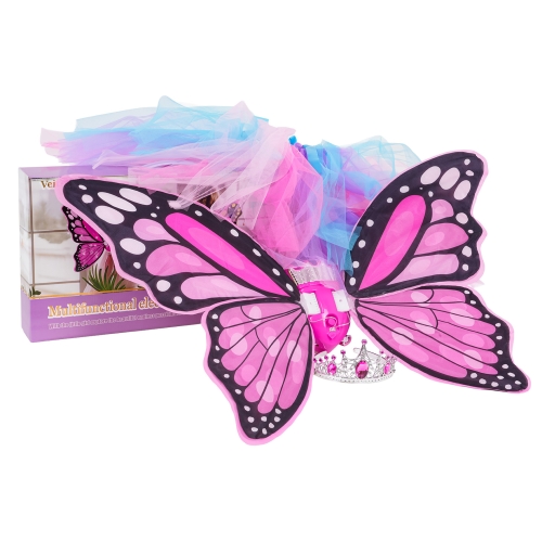 Zestaw Skrzydeł Motyla + Spódniczka w Tęcze