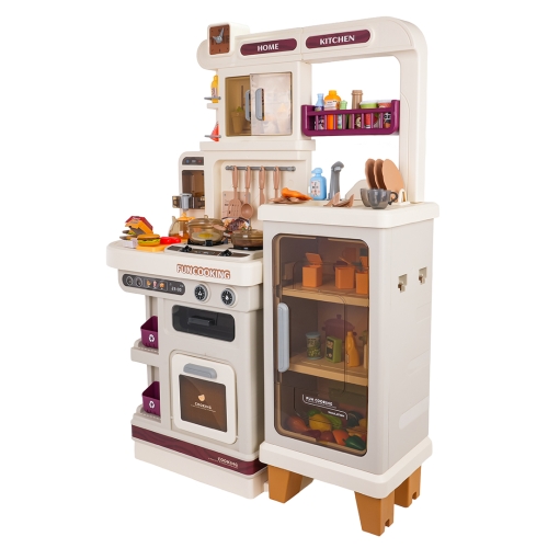 MEGA Kuchnia z Funkcją Świateł, Dźwięku i Pary + Akcesoria Beżowa