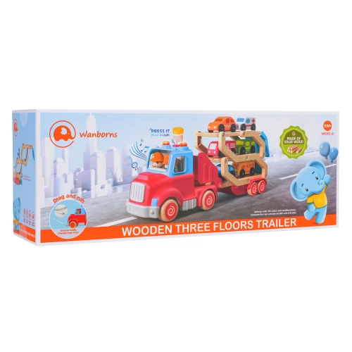 Drewniana Laweta + Autka