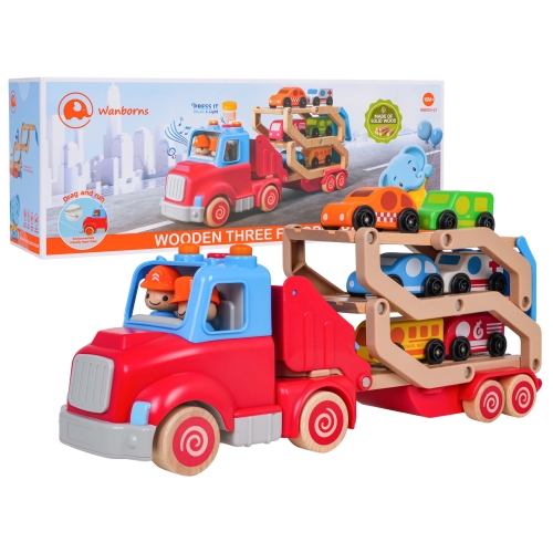 Drewniana Laweta + Autka