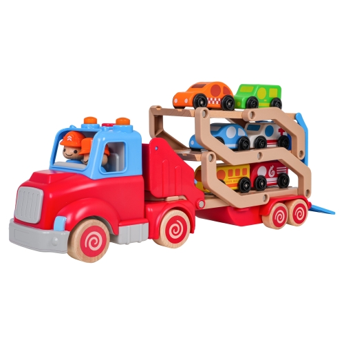 Drewniana Laweta + Autka