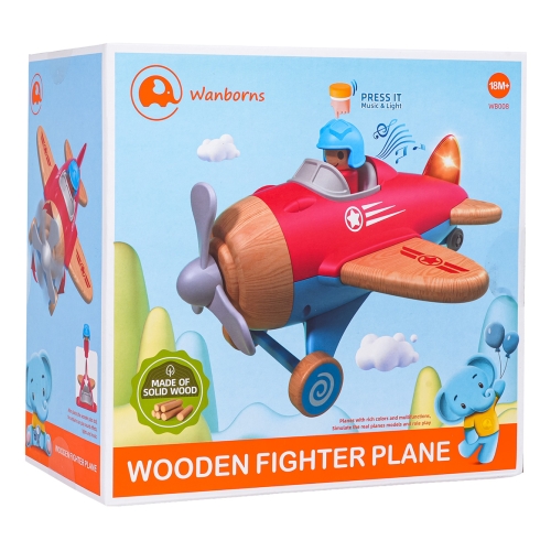 Drewniany Samolot Niebieski