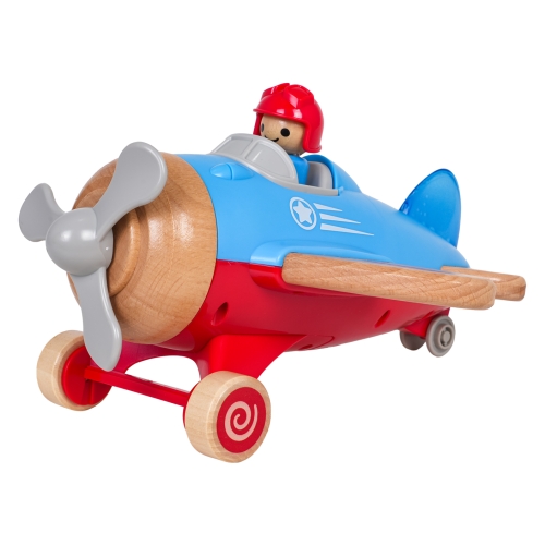 Drewniany Samolot Niebieski