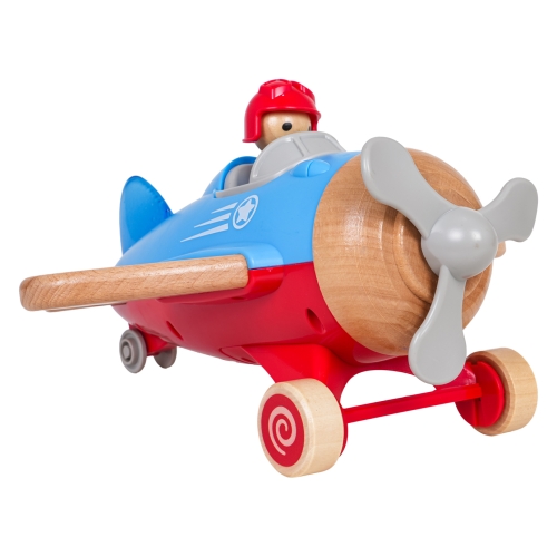 Drewniany Samolot Niebieski