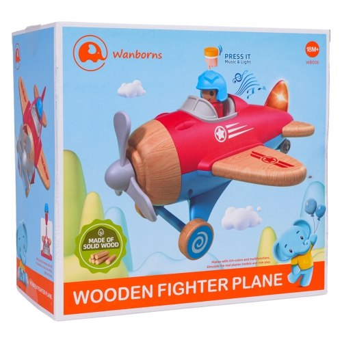 Drewniany Samolot Czerwony