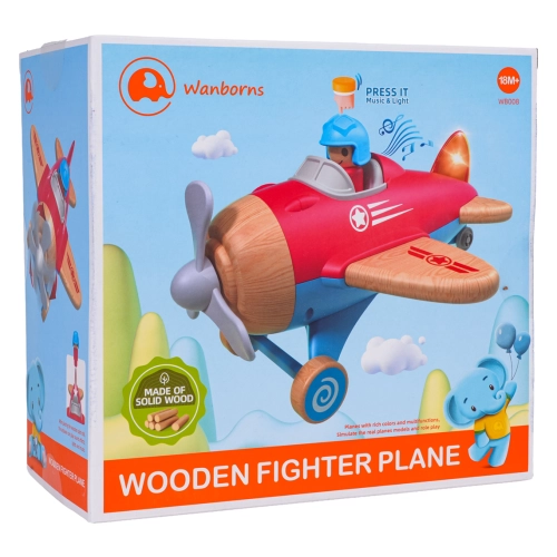 Drewniany Samolot Czerwony