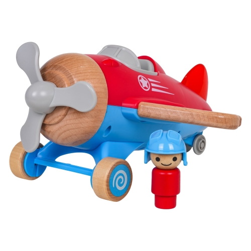 Drewniany Samolot Czerwony