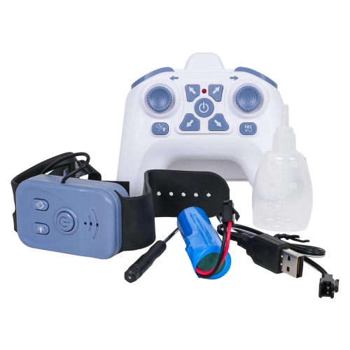 Pojazd z Funkcją Dymu Sterowany z Pilota i Zegarka Niebieski