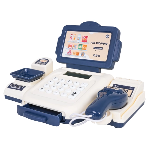 Kasa Fiskalna Niebieska + Akcesoria