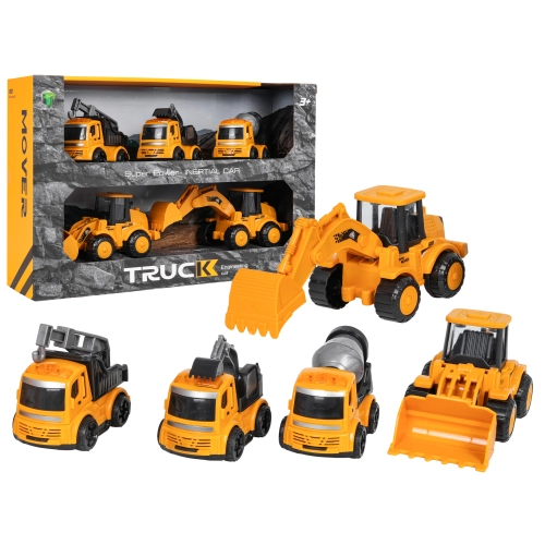 Zestaw Pięciu Pojazdów Budowlanych