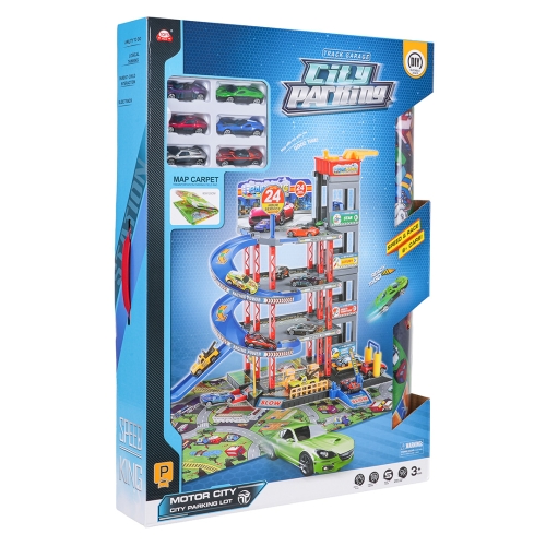 MEGA Wielopoziomowy Parking z Matą + Akcesoria