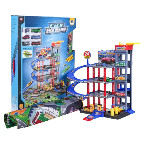 MEGA Wielopoziomowy Parking z Matą + Akcesoria