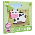 Magnetyczne puzzle zwierzęta w formie książeczki dla dzieci 3+